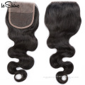 Best Selling Cuticle Aligned Raw Indian Closure Human Hair Extensions Wholesale